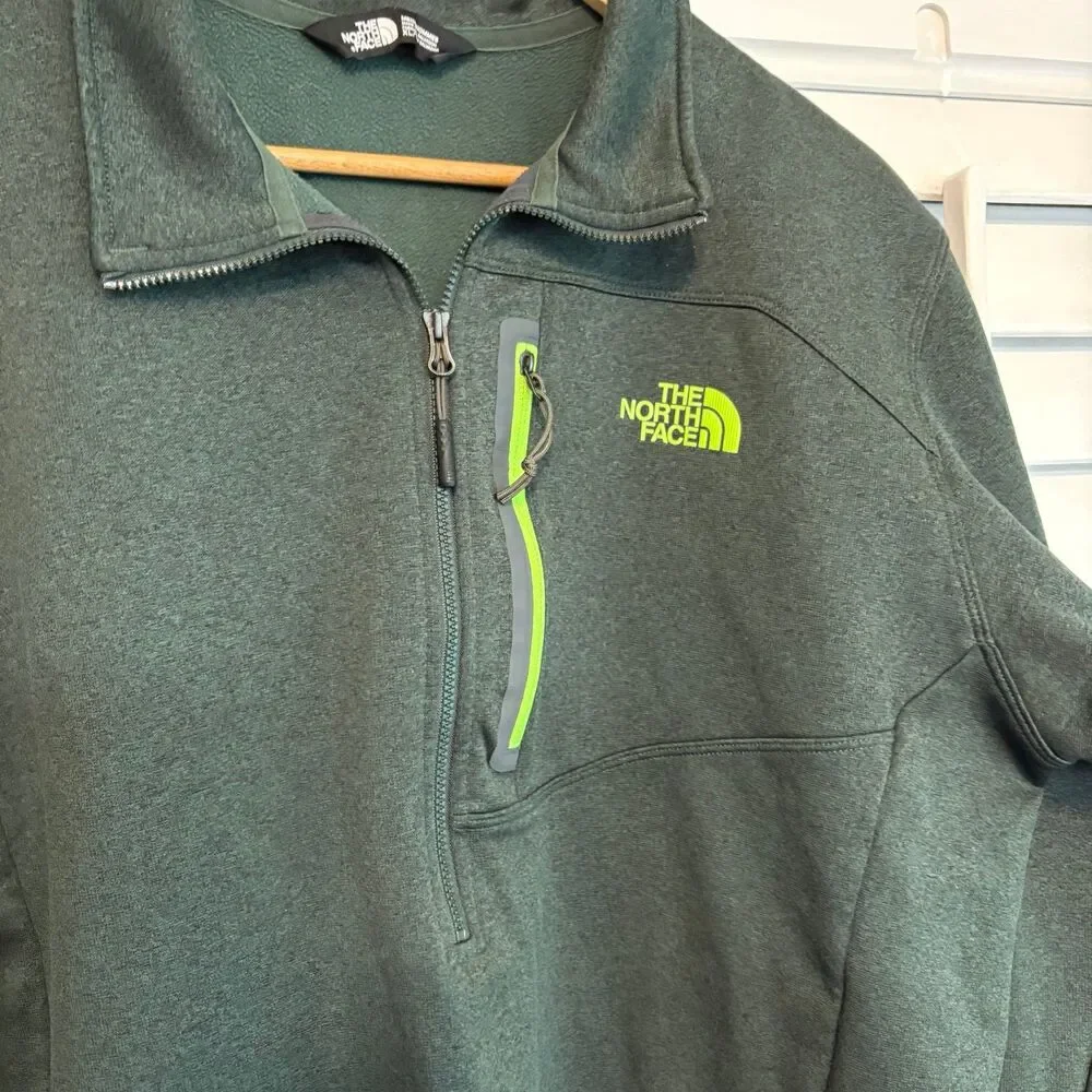 North Face Green‎ 1/4 Zip Pullover Size XL